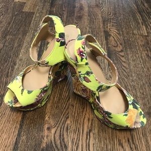 Floral Anka Wedges